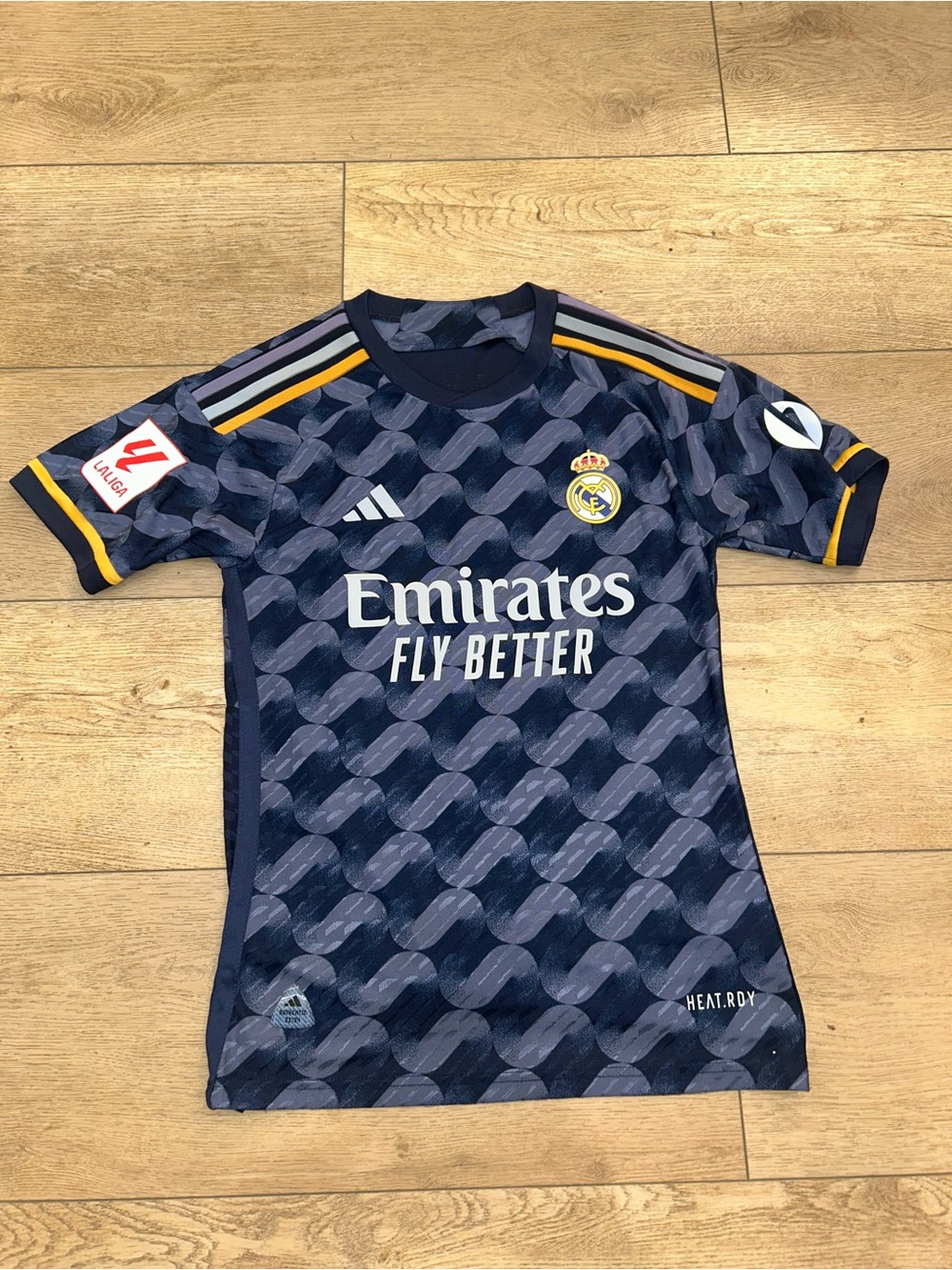 Adidas Authentic Men's Soccer Real Madrid 2023/24 Away Jersey Mbappe Slim Fit